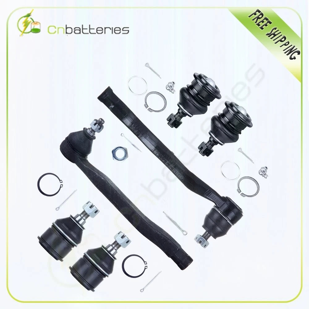 6PC Upper Lower Ball Joint Outer Tie Rods Kit for Honda Accord (1990–1997)