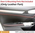 Front Door Armrest Vinyl Cover for Honda Civic Sedan (2016–2019) Red Stitch