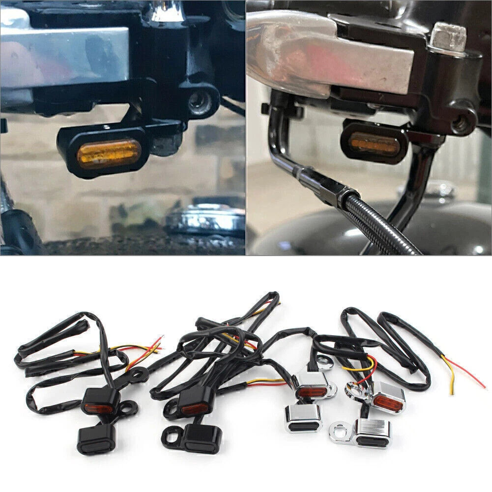 Chrome Smoke LED Turn Signal Indicator for Harley Touring Electra Glide (2009–2017)