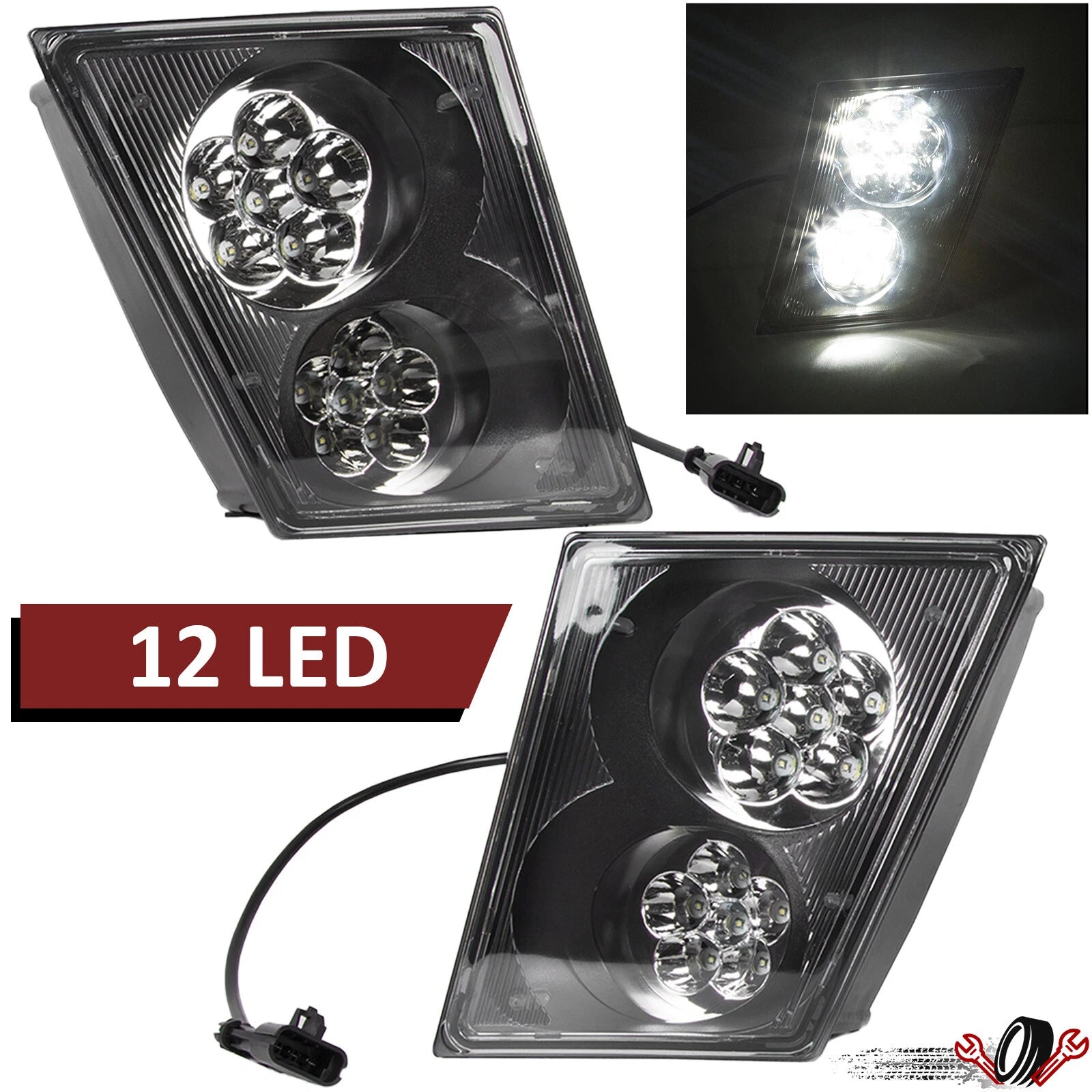 Set of 2 LED Fog Lights for Volvo VNL/VN (2003–2017)