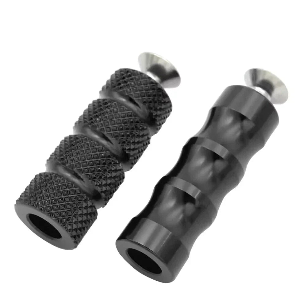 Aluminum M6 6mm Motor Foot Pegs for Motorcycle (Black)