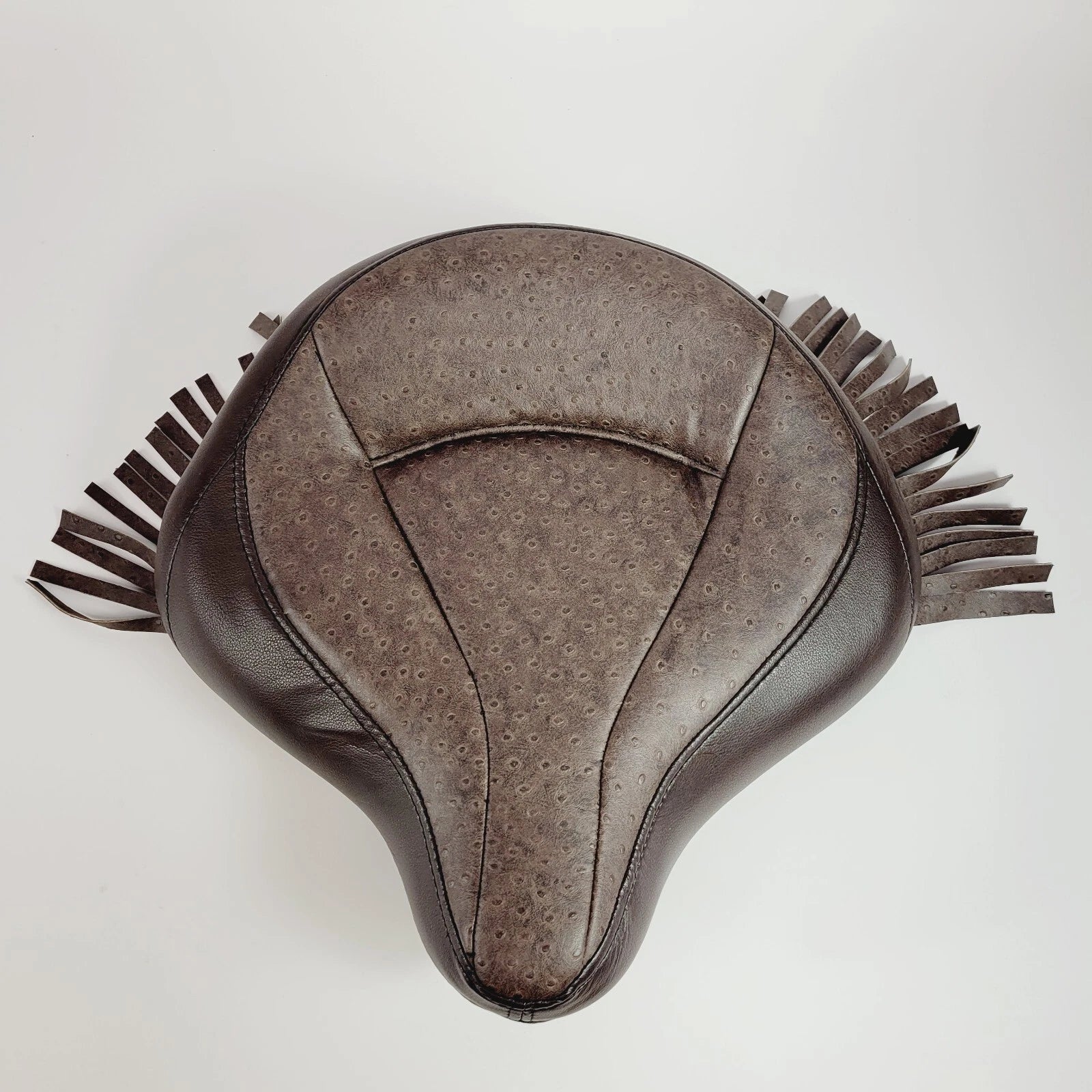 Custom Brown Studded Ostrich Police Solo Seat for Harley-Davidson (1997–2008)