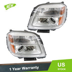 Headlight Pair Projector for GMC Terrain (2016–2017) Clear