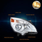 Passenger Side Headlight Lamp Chrome for Chevy Equinox LS LT (2010–2015)