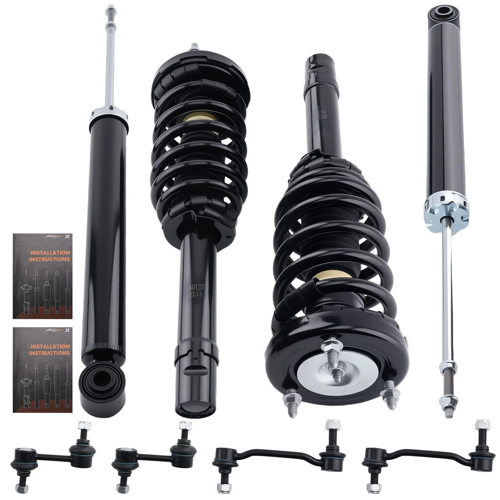 8x Struts with Spring & Sway Bar Links for Hyundai Sonata (2006–2010)