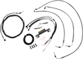 Complete Midnight Braided Cable Kit for LA Choppers (Stock Handlebars)