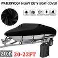 Waterproof Boat Cover for Trailerable Fishing Ski Bass Runabout (20-22 ft)