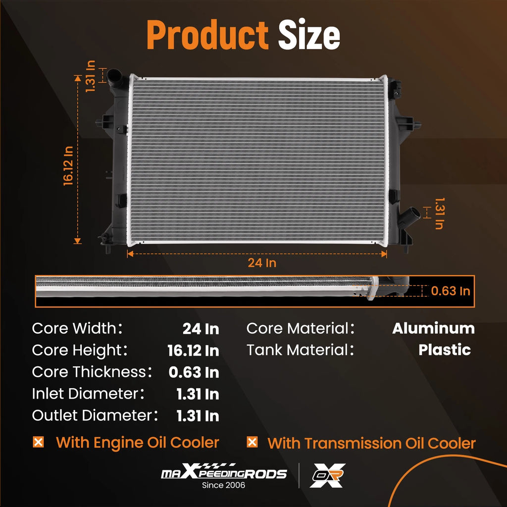 Aluminum Radiator for Hyundai Elantra GT 2.0L (2017–2020)