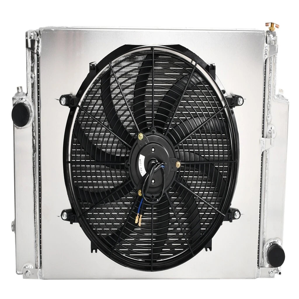 2X Aluminum Radiator + 16" Fan + Shroud for BMW E36 323i 325i 328i (1992–1999)