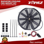 10 Inch Electric Radiator Cooling Fan & Thermostat Mount Kit (Universal)