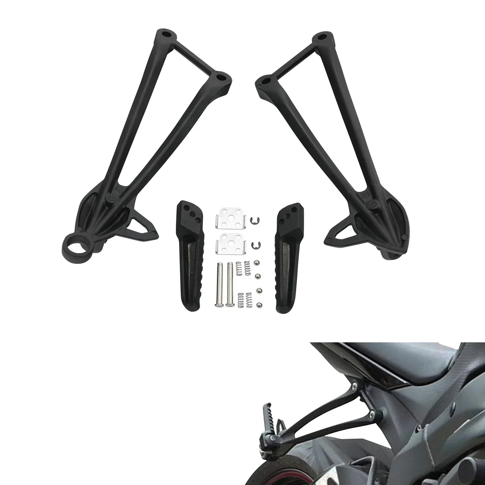 Passenger Footrest Peg Bracket for Kawasaki Ninja ZX10R ZX6R (2008-2010)