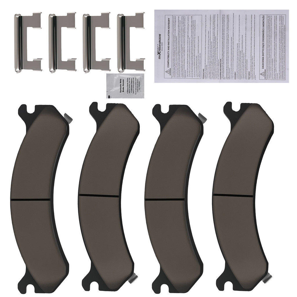 Set of 4 Front Ceramic Brake Pads for Chevy Silverado/GMC Sierra 1500 HD (2001–2006)