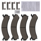 Set of 4 Front Ceramic Brake Pads for Chevy Silverado/GMC Sierra 1500 HD (2001–2006)
