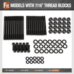 12-Point Cylinder Head Studs Kit for Chevy Corvette Camaro 6.2L (2014–2024)