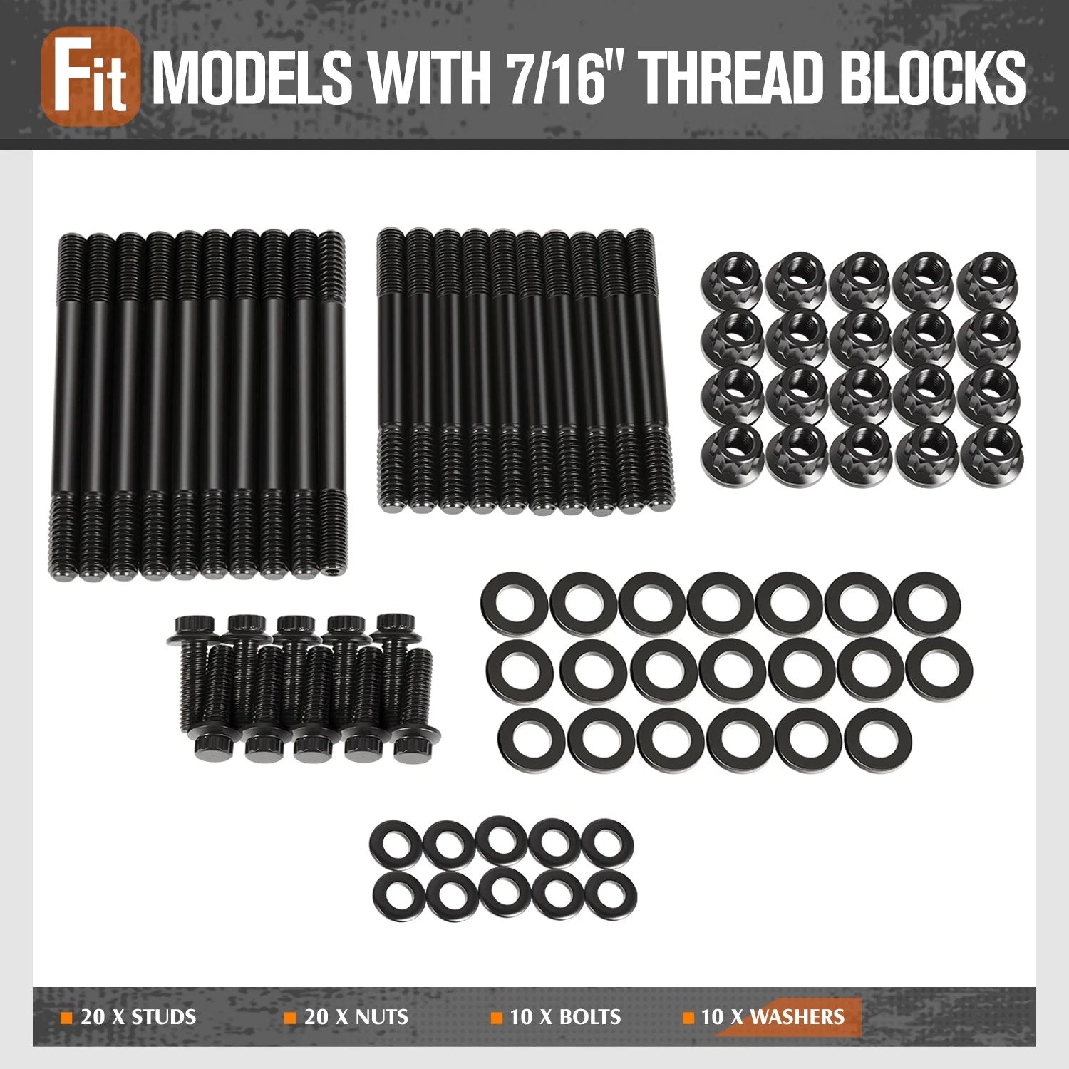 12-Point Cylinder Head Studs Kit for Chevy Corvette Camaro 6.2L (2014–2024)
