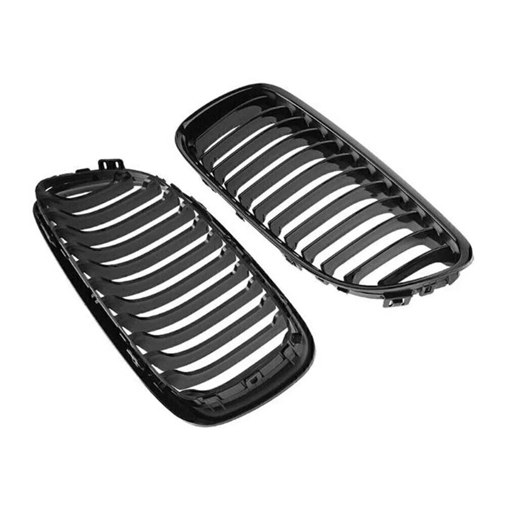Gloss Black Dual Line Front Kidney Grille for BMW E90 E91 (2008-2011)