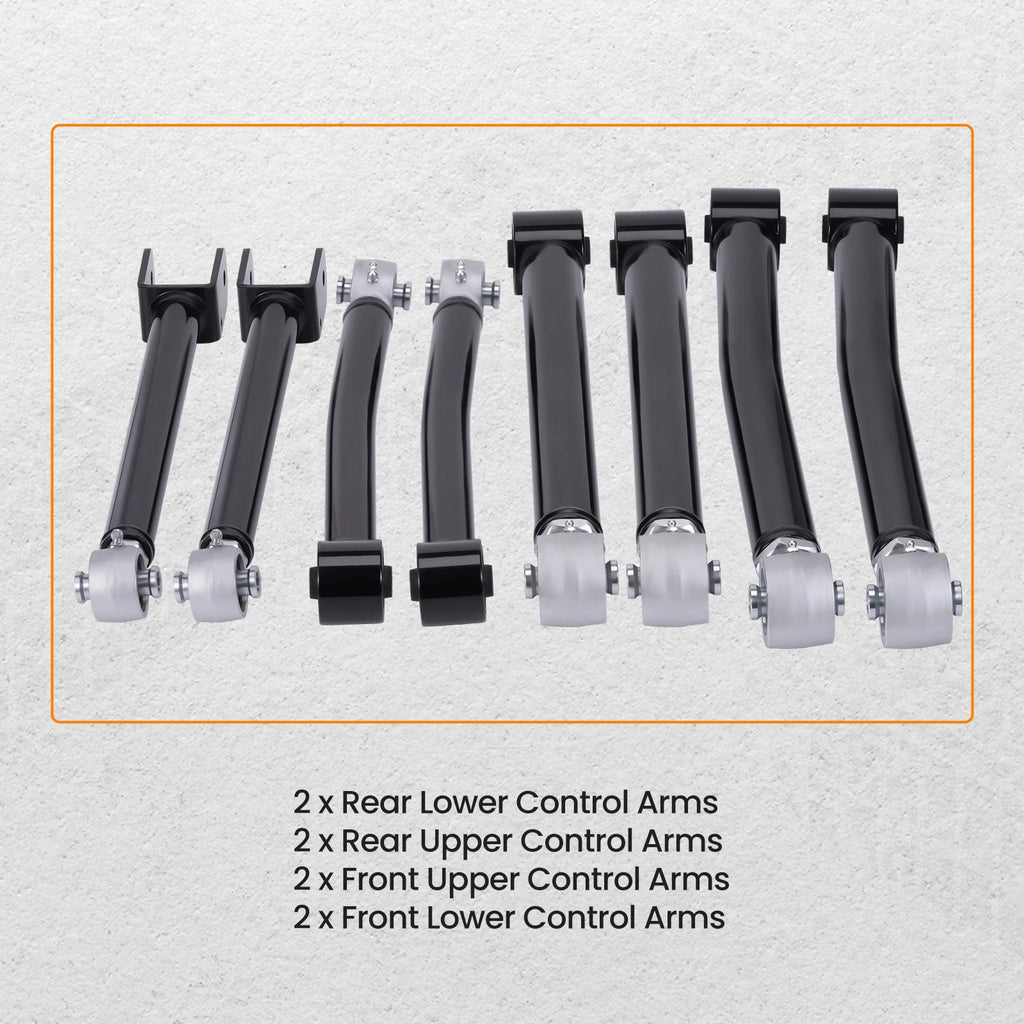 Full Set Adjustable Control Arms for Jeep Wrangler JK (2007-2018)