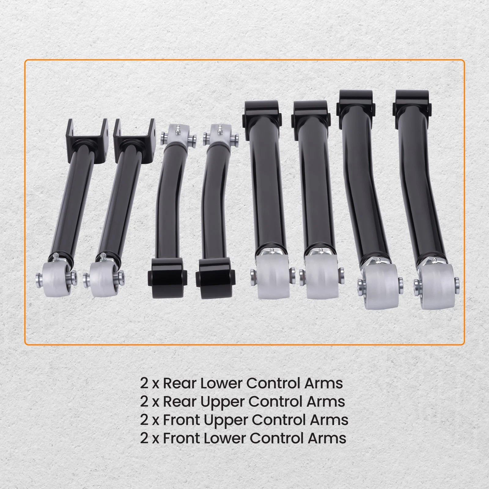 Full Set Adjustable Control Arms for Jeep Wrangler JK (2007-2018)