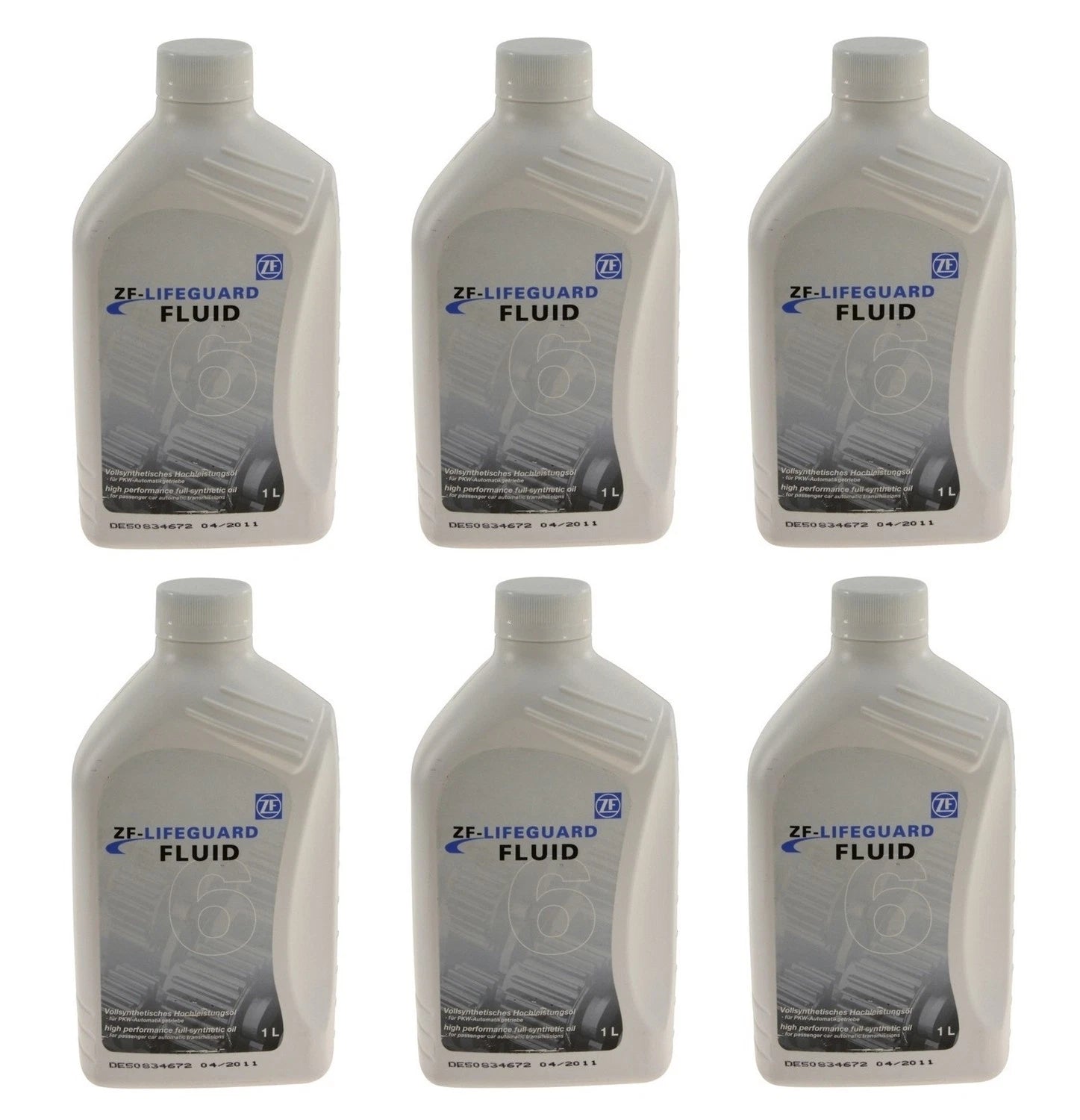 Set of 6 Auto Trans Fluids ZF for Audi A8 Quattro S6 BMW E82 E88 Land Rover LR3