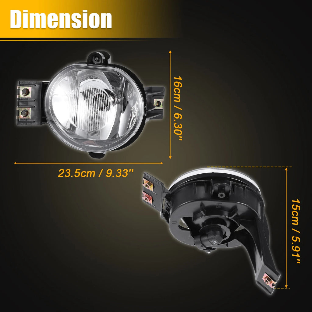 2X Driving Fog Lights with Bulbs 55077474AE for Dodge Ram 1500 2500 3500 (2010–2018)