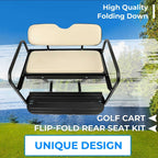 Flip Rear Back Seat Kit for Yamaha Drive G29 (2007–2016) w/Beige Cushion