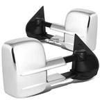 Set of 2 Extendable Arm Chrome Rear View Towing Mirrors for Chevy GMC GMT900 (2007–2013)
