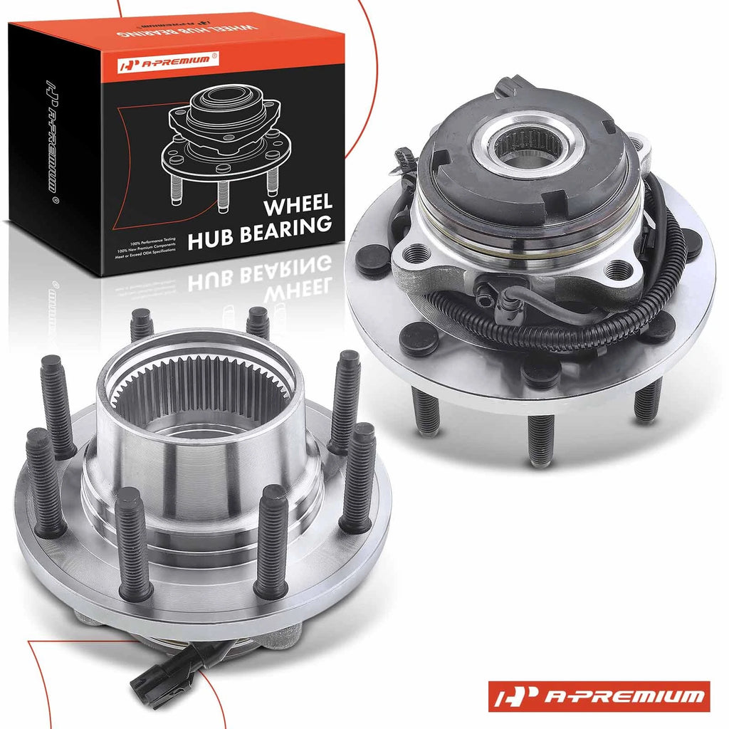 2X Front Wheel Hub & Bearing Assembly for Ford F-250 F-350 (1999–2016)