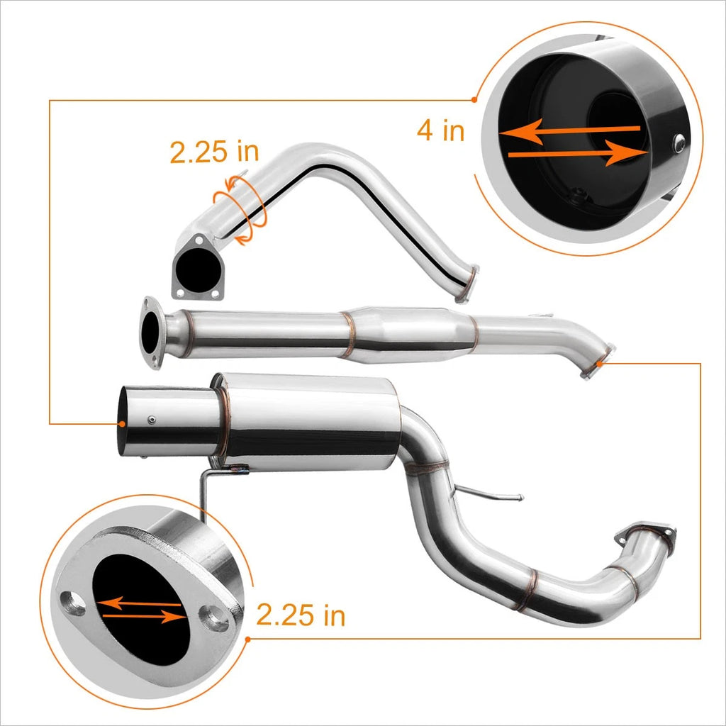 Catback Exhaust System for Mitsubishi Eclipse GT 2000–2005 (3.0 V6, 4" Tip)