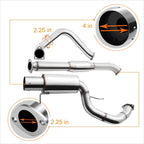 Catback Exhaust System for Mitsubishi Eclipse GT 2000–2005 (3.0 V6, 4" Tip)