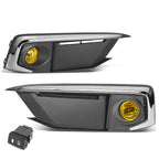 Fog Light Set for Honda Civic Coupe Sedan (2019–2020) Amber Lens w/Bezel+Switch