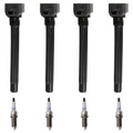 Set of 4 Ignition Coils & Platinum Spark Plugs for Dodge Dart Cherokee (2013–2016)