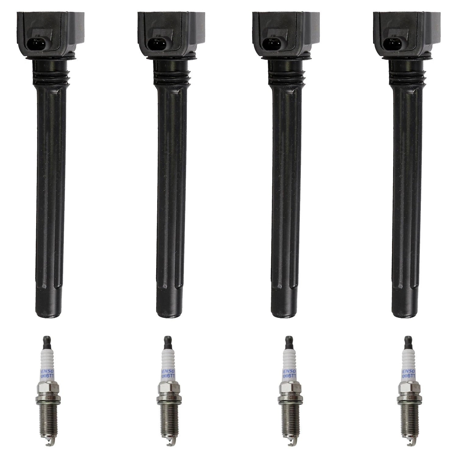 Set of 4 Ignition Coils & Platinum Spark Plugs for Dodge Dart Cherokee (2013–2016)