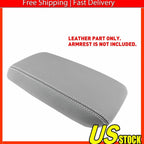Leather Console Lid Armrest Cover for Hyundai Sonata (2015–2019) Gray Stitch