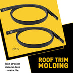 Set of 2 Black Roof Trim Molding Kit for Honda Civic Sedan (2012–2015)