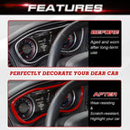 Glossy Red Dashboard Instrument Display Cover Trim for Dodge Challenger (2015-2026)