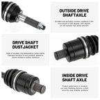 Pair Complete Rear CV Joint Axle for Polaris Ranger 1000 (2020–2022)