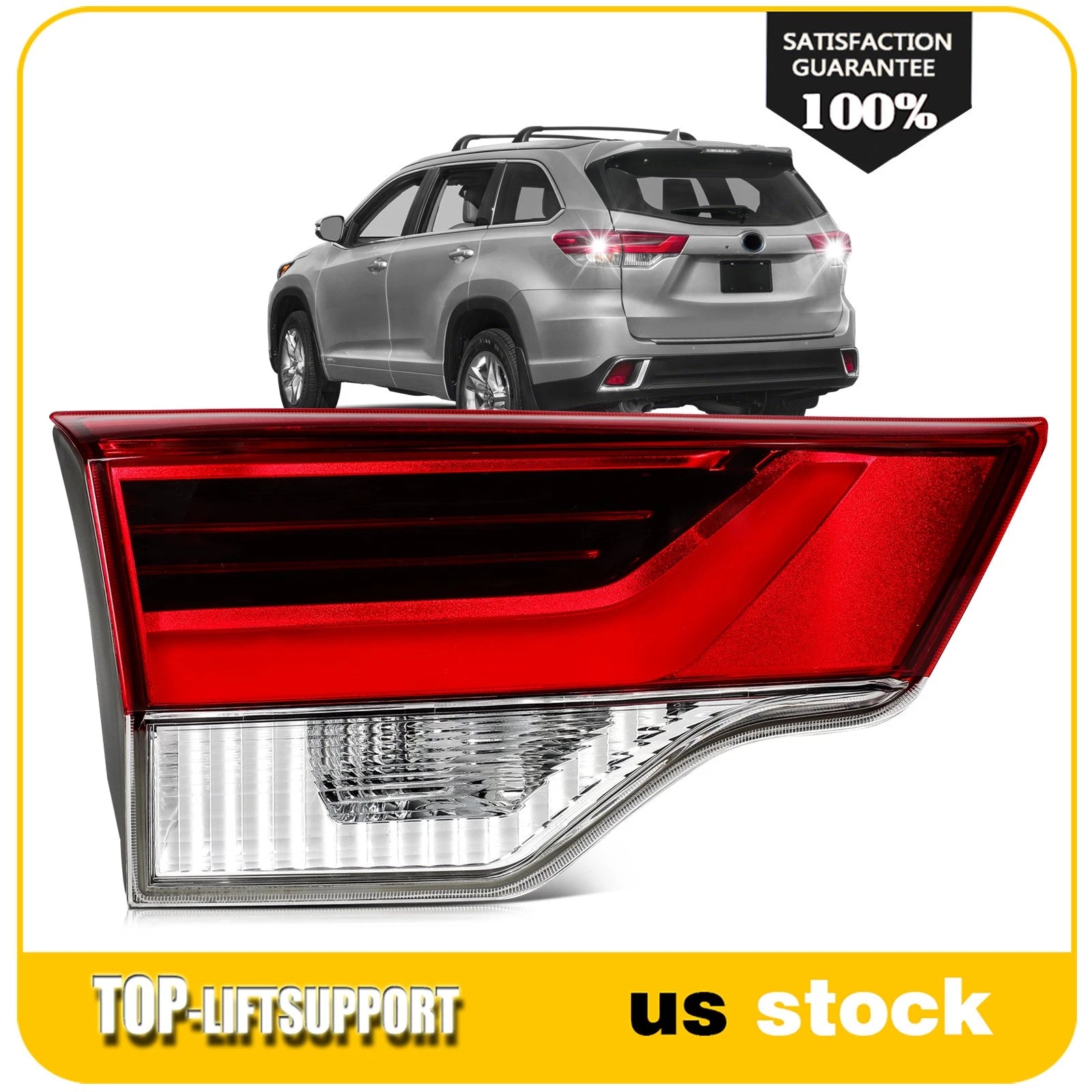 Tail Light Assembly for Toyota Highlander (2017–2019) Left Driver Side Red