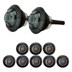 10pcs Amber 3/4" Round LED Clearance Side Marker Lights