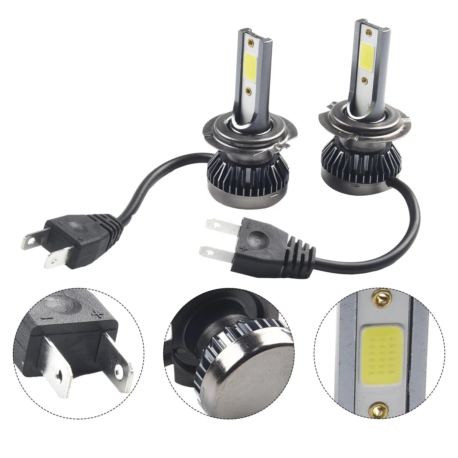 2X 110W LED Headlight Bulbs 6000K 20000LM Waterproof Anti Flicker for