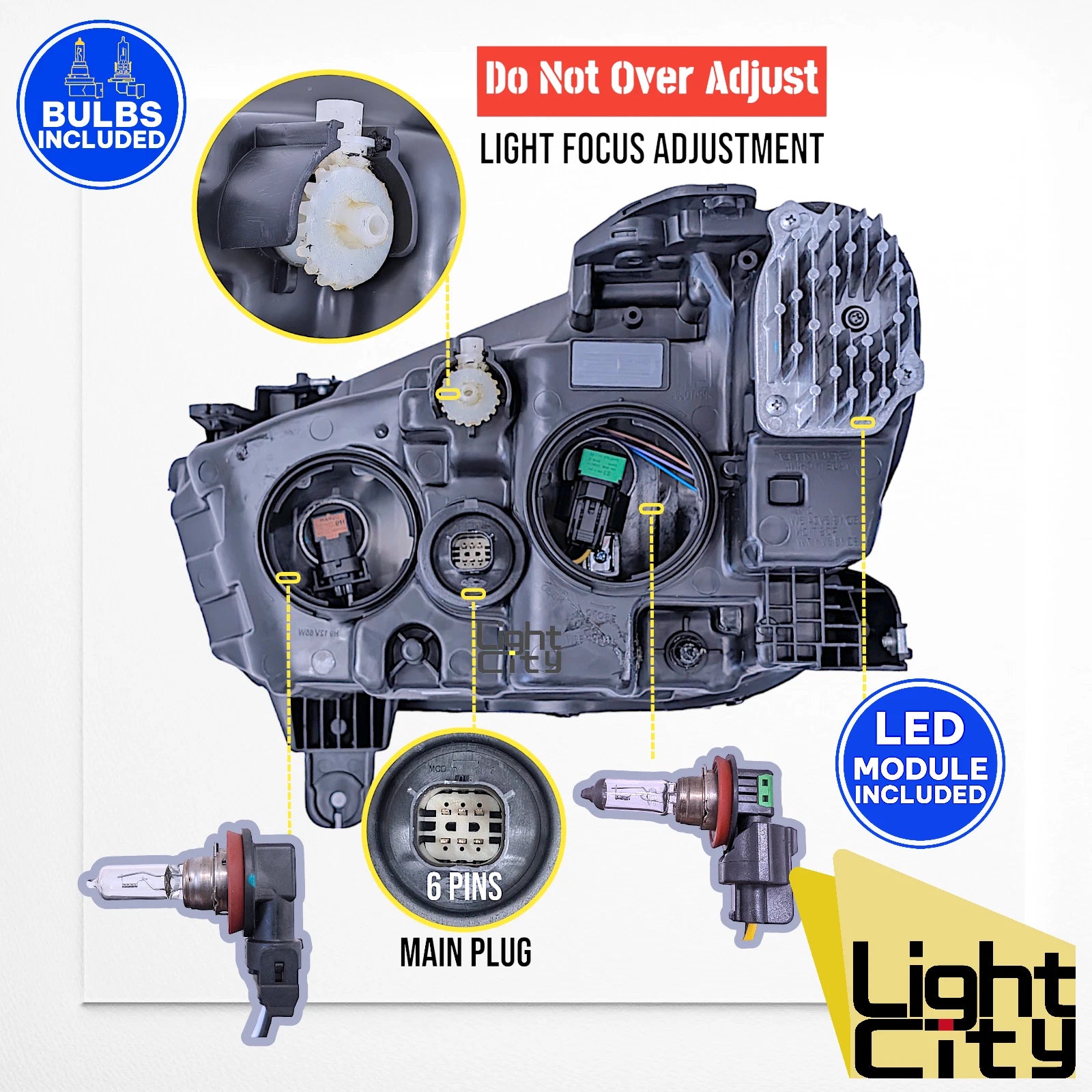 Halogen Headlight for Buick Encore GX (2020–2023) RH w/ LED DRL