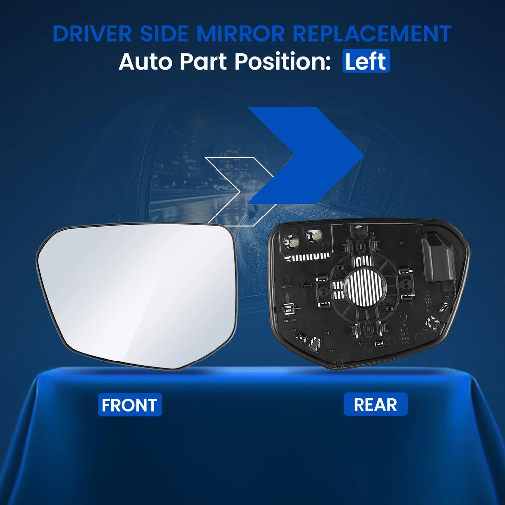 Heated Driver Side Mirror Glass for Honda Civic (2016–2021)