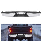 Chrome Rear Step Bumper Assembly w/ Sensor Holes for Nissan Titan (2004–2015)