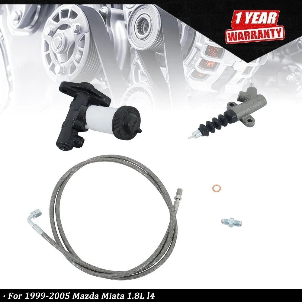 Master Cylinder & Stainless Clutch Line Kit for Mazda Miata