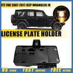 Rear License Plate Mounting Bracket with Light for Jeep Wrangler JK (2007–2017)