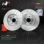 Set of 6 Drilled Brake Rotors & Pads for Honda CR-V (2017–2023) HR-V (2023)
