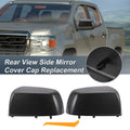 Set of 2 Rearview Mirror Cover Caps Black Carbon Fiber for Chevrolet Colorado 