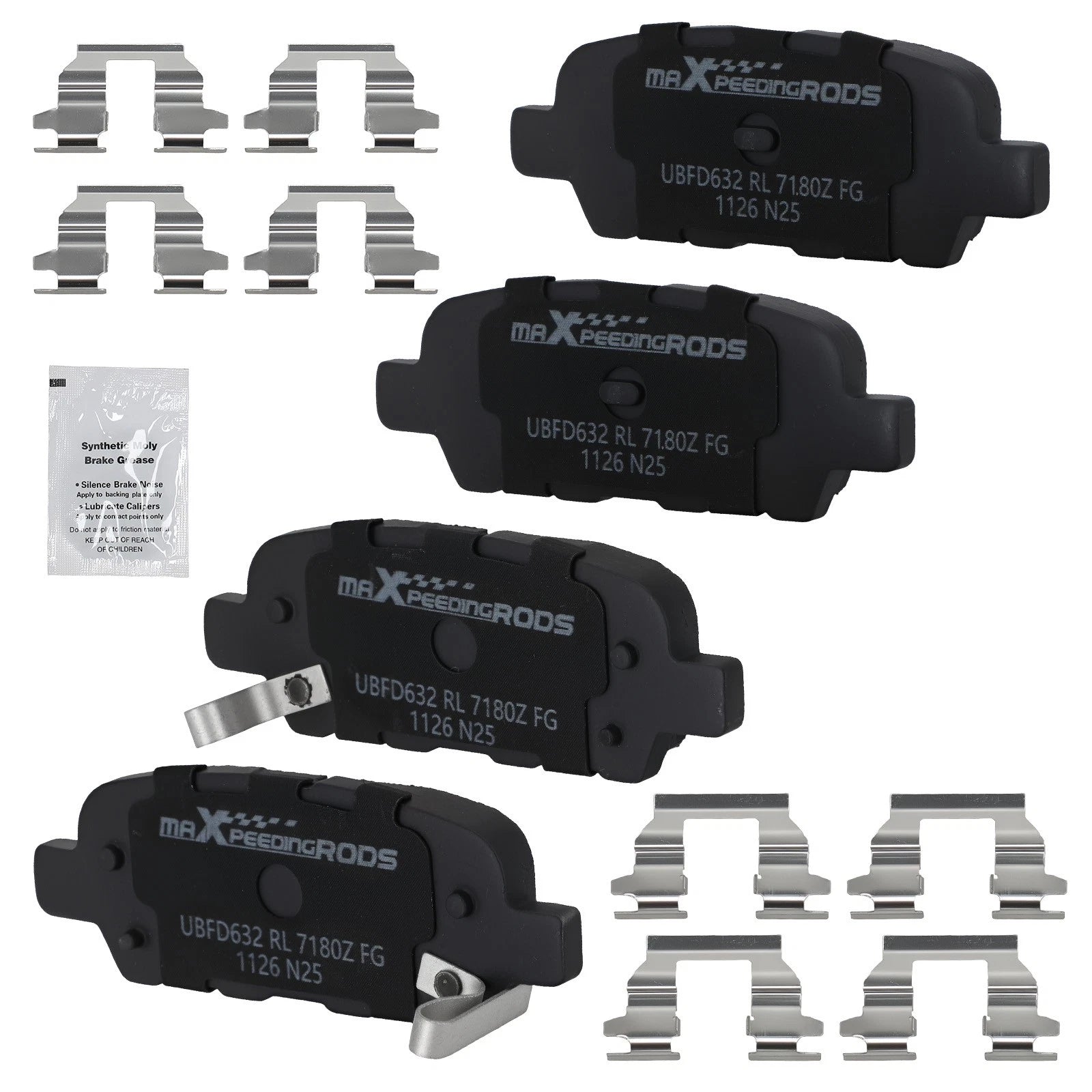 Rear Ceramic Brake Pads Set for Nissan Altima Juke LEAF Maxima (2013–2017)