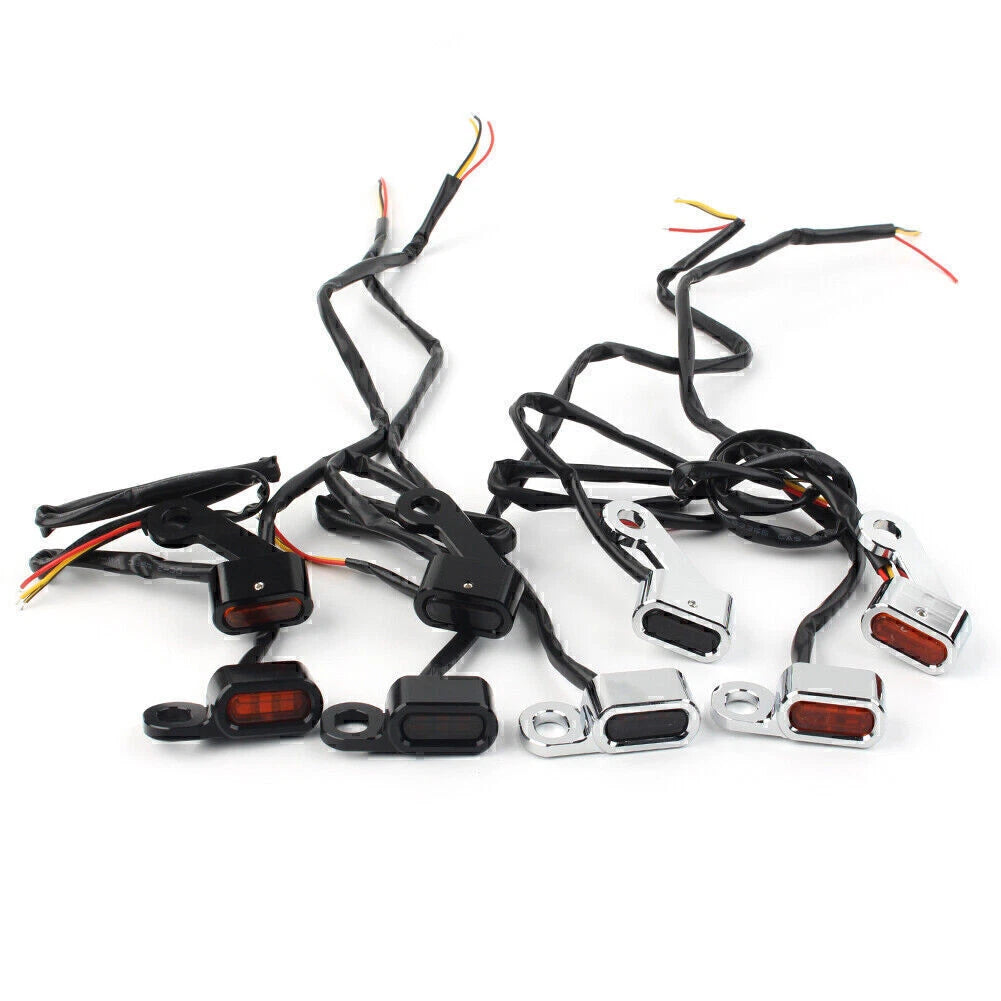 Chrome Smoke Mini LED Turn Signal Light for Harley Sportster 883 (2004–2021)