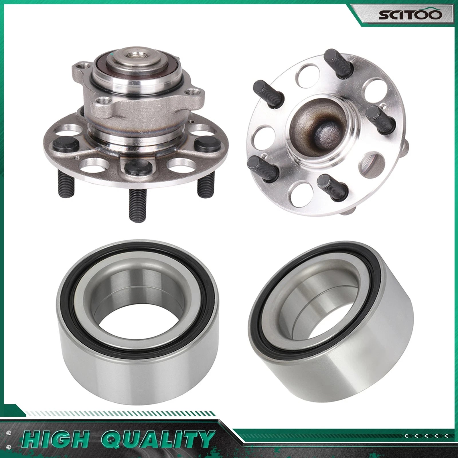 Set of 4 Wheel Bearings for Acura TL (2009–2014) FWD