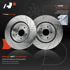 Front Drilled Brake Rotors for Infiniti G35 (2003–2004) Nissan 350Z RWD